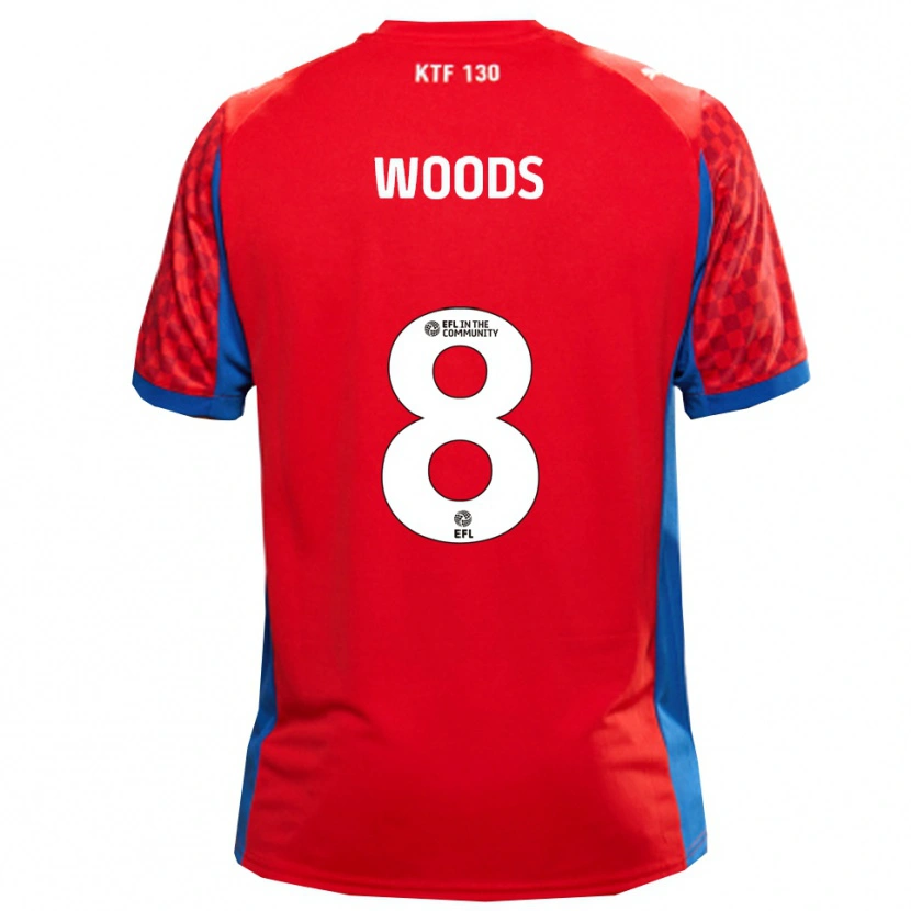 Danxen Dámské Ryan Woods #8 Červená Modrá Daleko Hráčské Dresy 2025/26 Dres