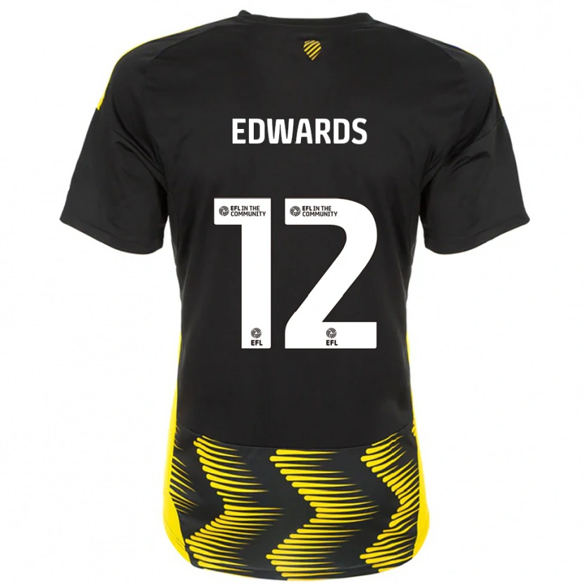 Danxen Dámské Tom Edwards #12 Černá Žlutá Daleko Hráčské Dresy 2025/26 Dres