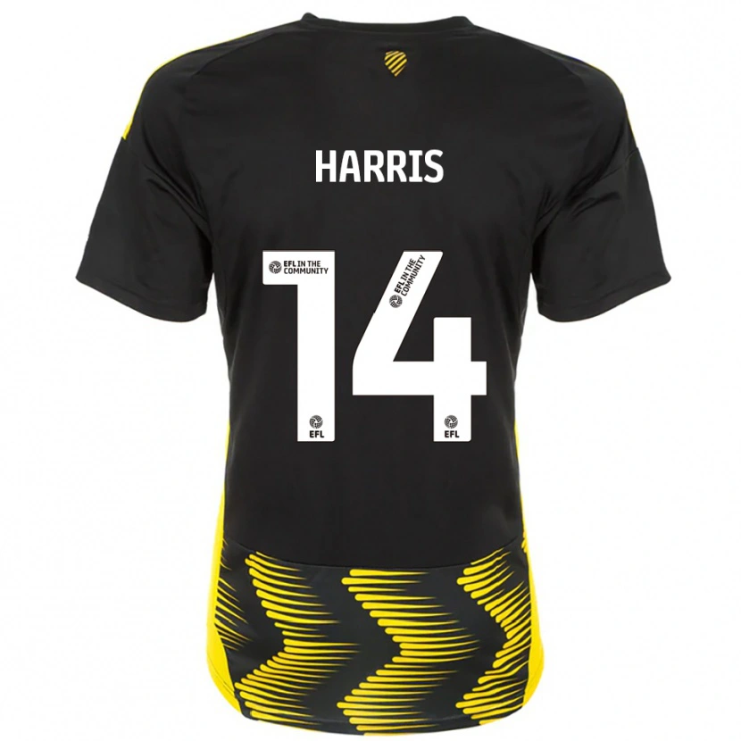 Danxen Dámské Kadeem Harris #14 Černá Žlutá Daleko Hráčské Dresy 2025/26 Dres