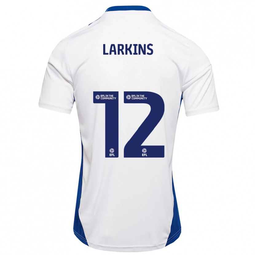 Danxen Dámské Kian Larkins #12 Bílá Modrá Daleko Hráčské Dresy 2025/26 Dres