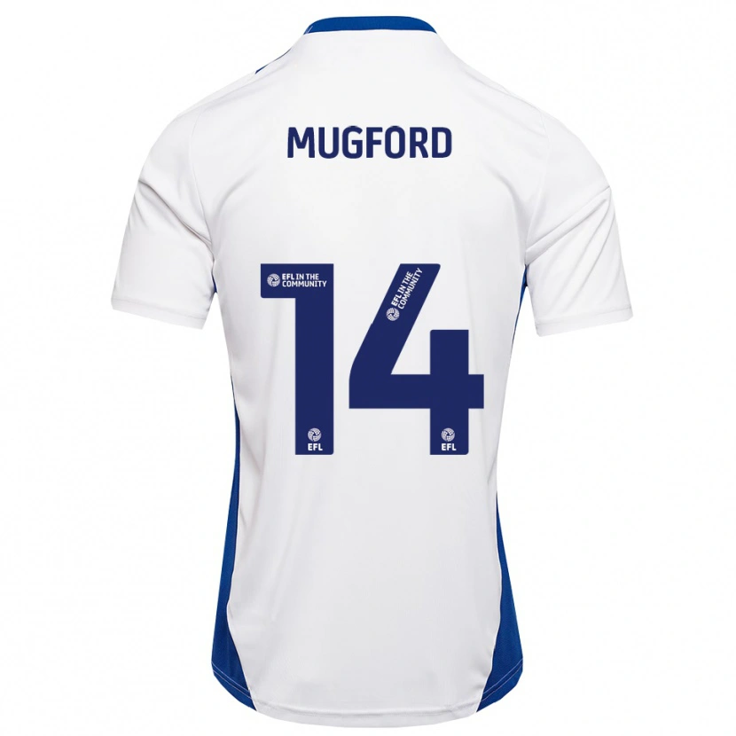 Danxen Dámské Mia Mugford #14 Bílá Modrá Daleko Hráčské Dresy 2025/26 Dres