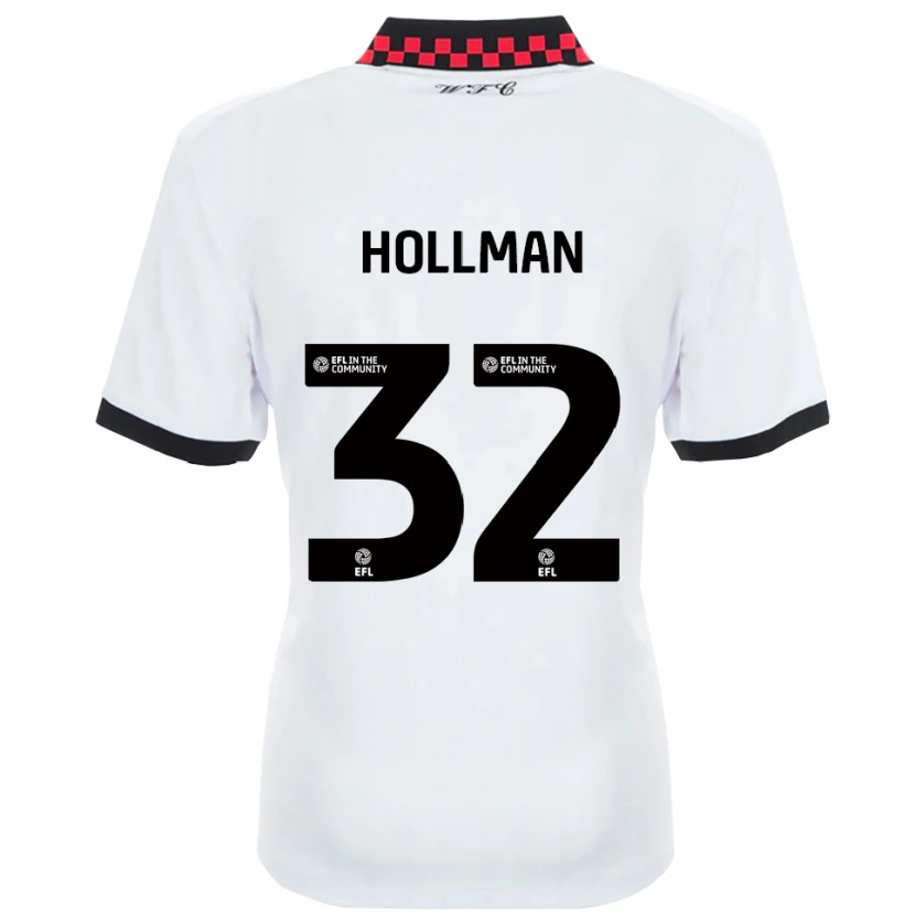 Danxen Dámské Jake Hollman #32 Bílá Černá Daleko Hráčské Dresy 2025/26 Dres