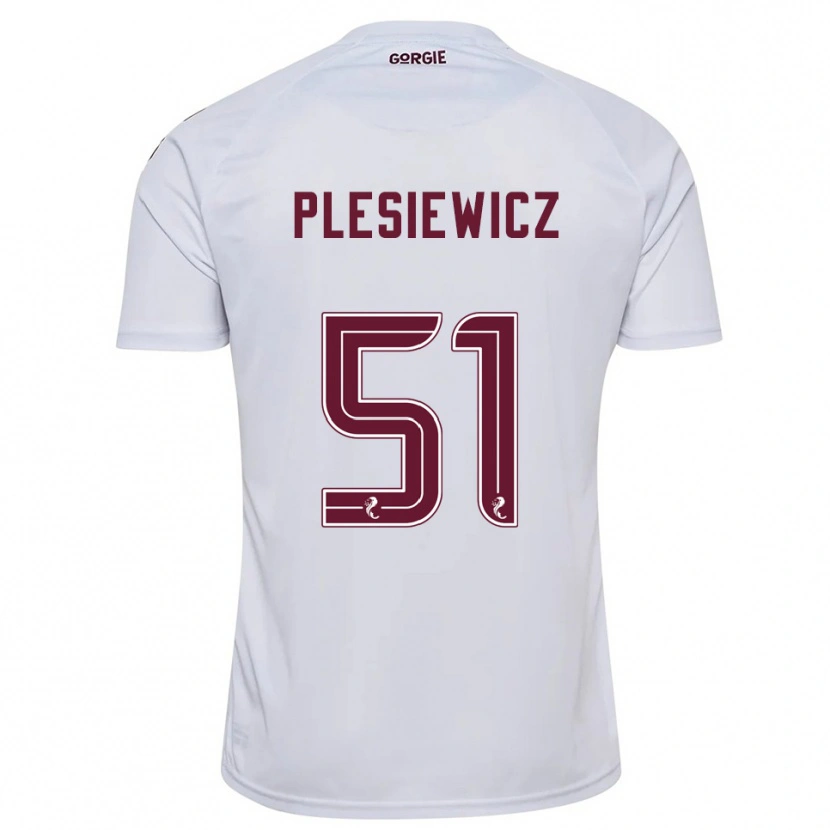 Danxen Dámské Szymon Plesiewicz #51 Bílá Vínová Daleko Hráčské Dresy 2025/26 Dres