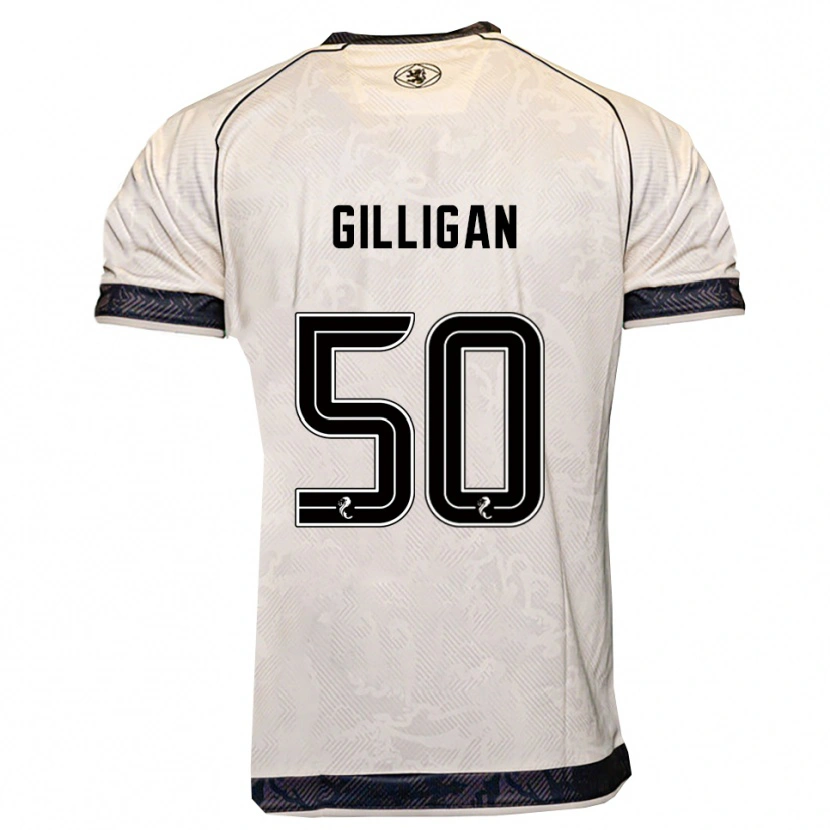 Danxen Dámské Keir Gilligan #50 Bílá Černá Daleko Hráčské Dresy 2025/26 Dres