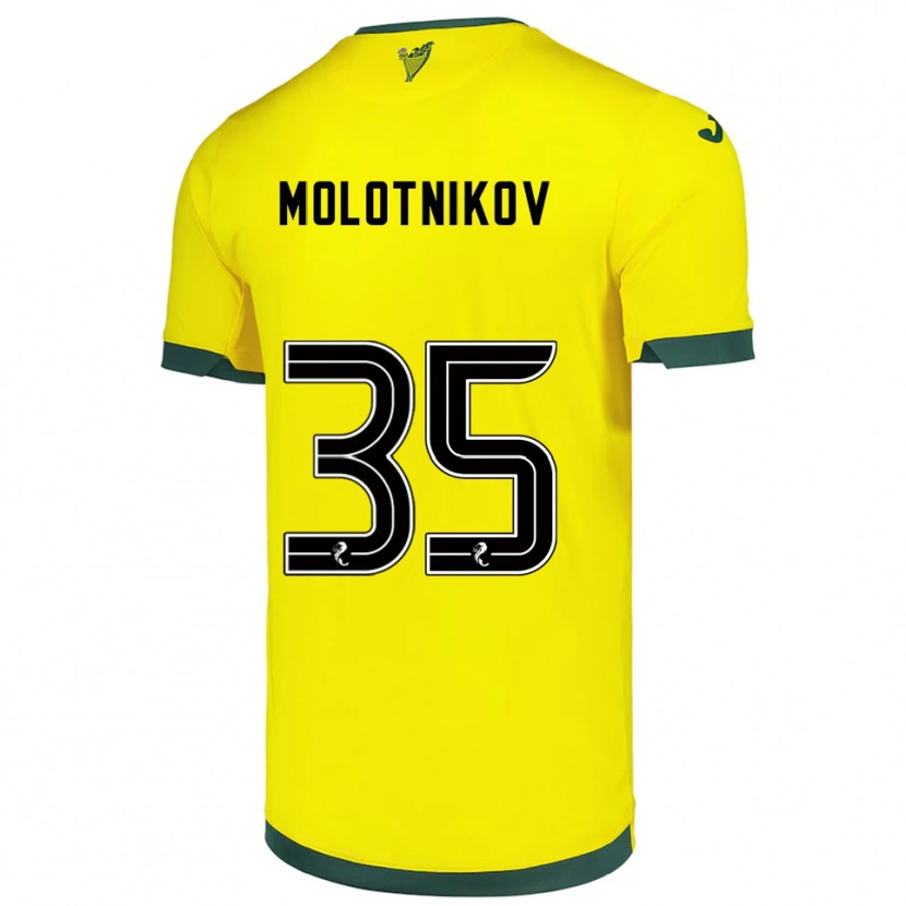 Danxen Dámské Rudi Molotnikov #35 Žlutá Zelená Daleko Hráčské Dresy 2025/26 Dres