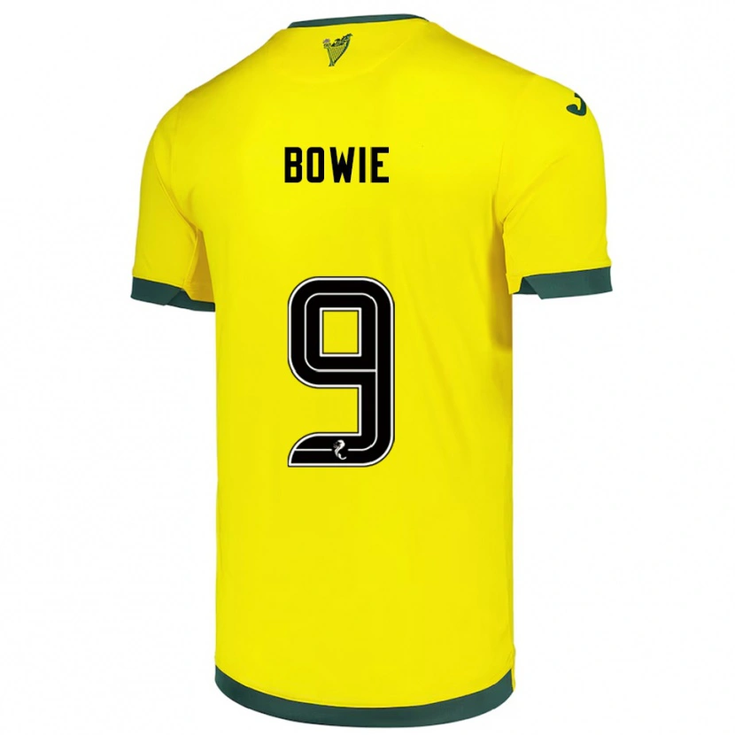 Danxen Dámské Kieron Bowie #9 Žlutá Zelená Daleko Hráčské Dresy 2025/26 Dres