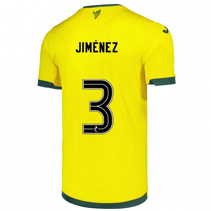 Danxen Dámské Logan Jiménez #3 Žlutá Zelená Daleko Hráčské Dresy 2025/26 Dres