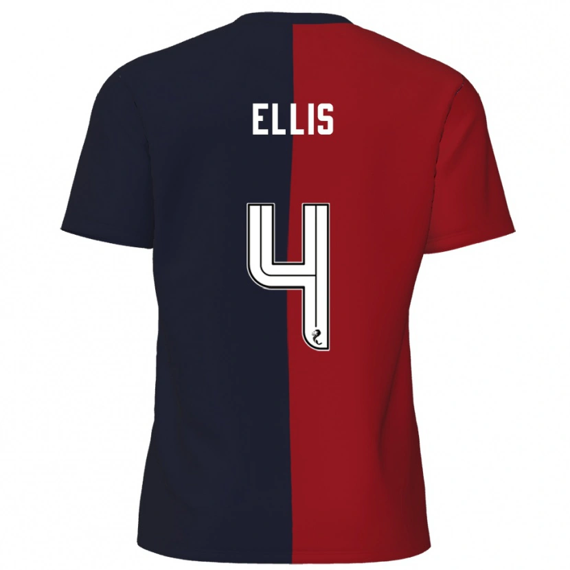 Danxen Dámské Ruari Ellis #4 Červená Námořnická Daleko Hráčské Dresy 2025/26 Dres