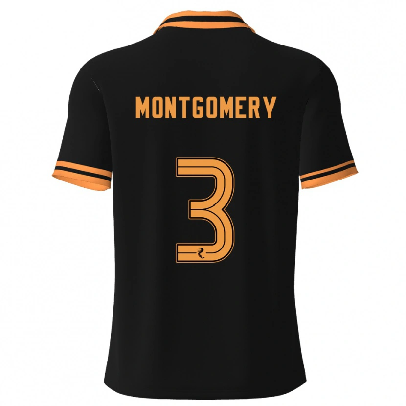Danxen Dámské Adam Montgomery #3 Černá Žlutá Daleko Hráčské Dresy 2025/26 Dres