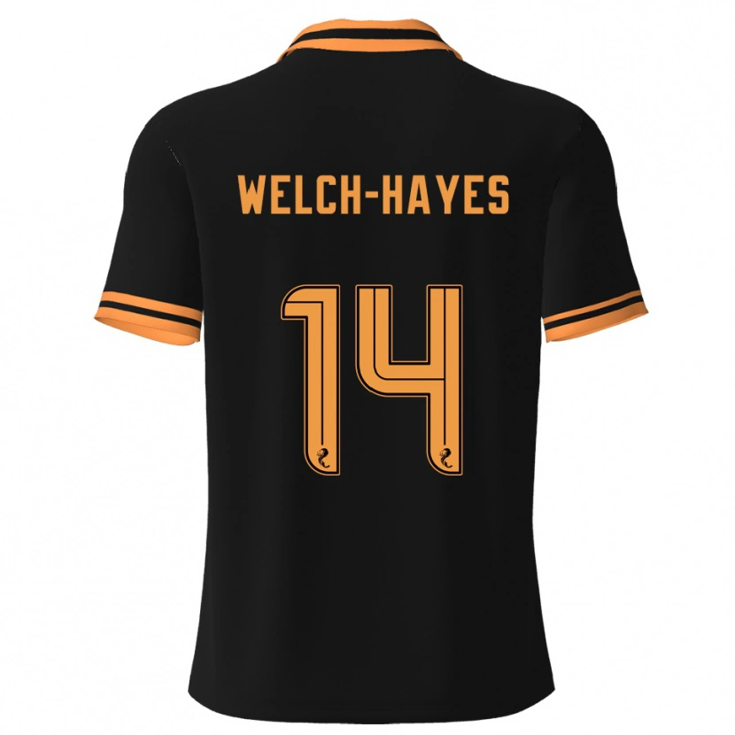 Danxen Dámské Miles Welch-Hayes #14 Černá Žlutá Daleko Hráčské Dresy 2025/26 Dres