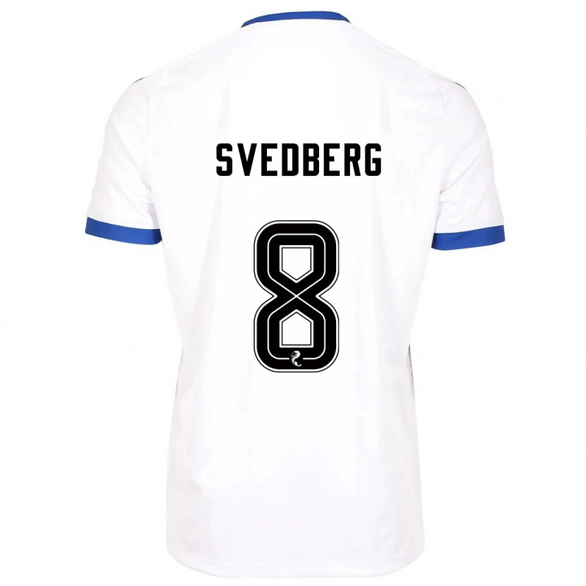 Danxen Dámské Jonathan Svedberg #8 Bílá Modrá Daleko Hráčské Dresy 2025/26 Dres
