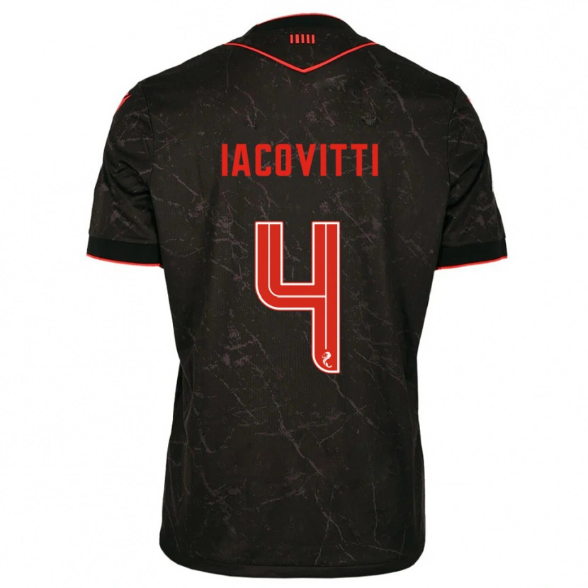 Danxen Dámské Alex Iacovitti #4 Černá Červená Daleko Hráčské Dresy 2025/26 Dres
