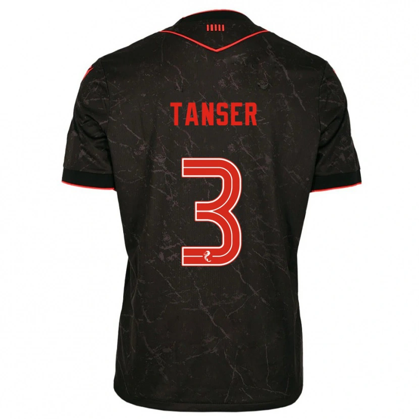 Danxen Dámské Scott Tanser #3 Černá Červená Daleko Hráčské Dresy 2025/26 Dres