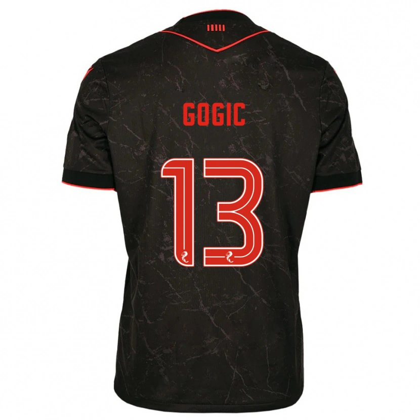 Danxen Dámské Alex Gogic #13 Černá Červená Daleko Hráčské Dresy 2025/26 Dres