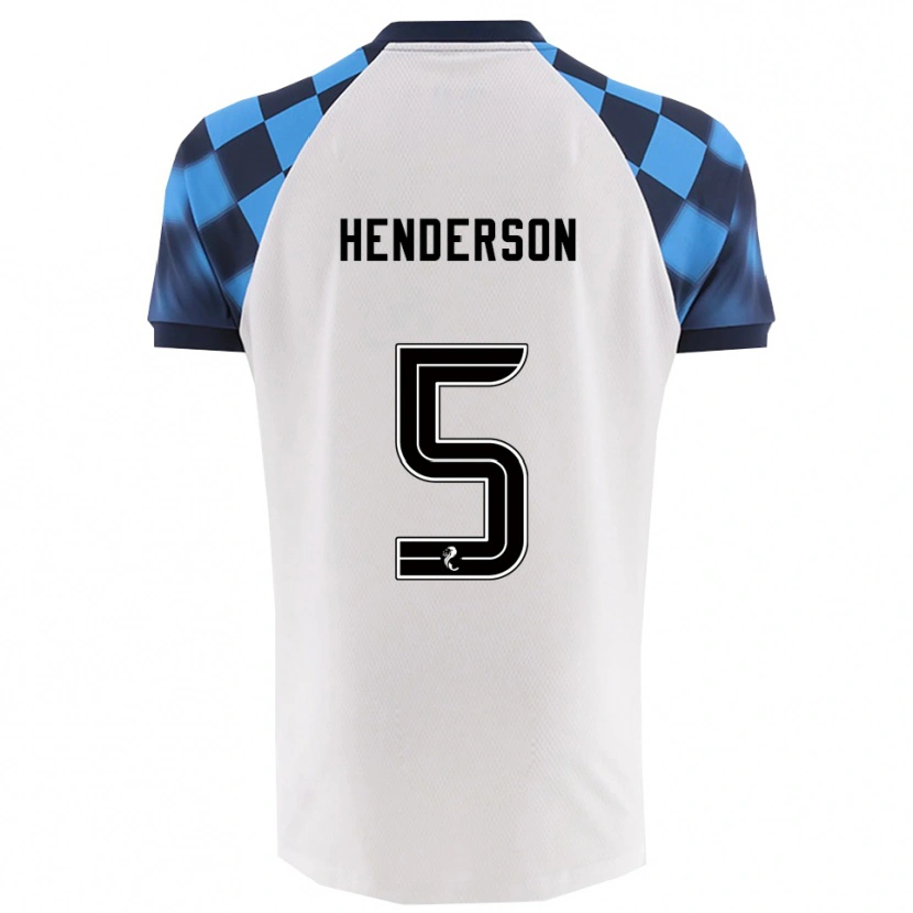 Danxen Dámské Liam Henderson #5 Bílá Nebesky Modrá Daleko Hráčské Dresy 2025/26 Dres