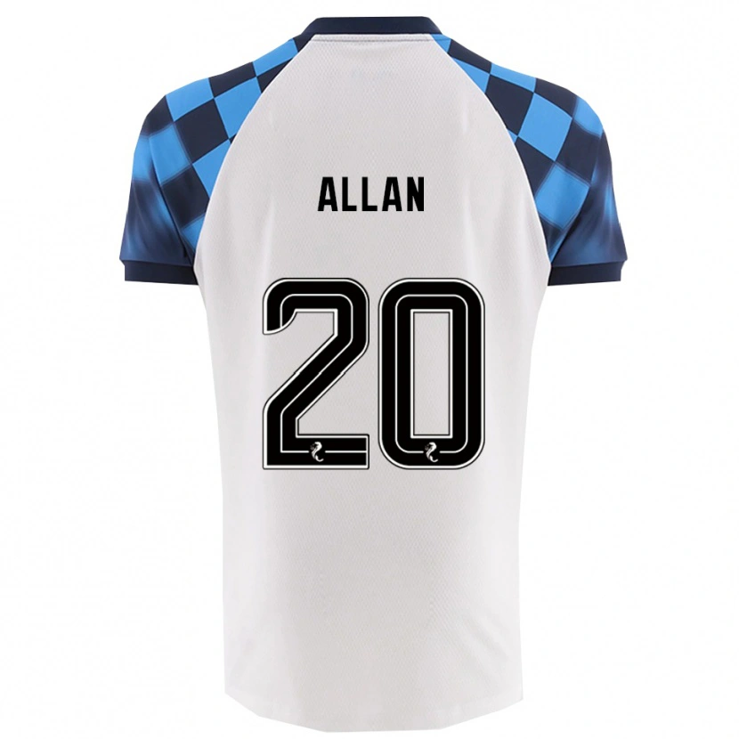 Danxen Dámské Connor Allan #20 Bílá Nebesky Modrá Daleko Hráčské Dresy 2025/26 Dres