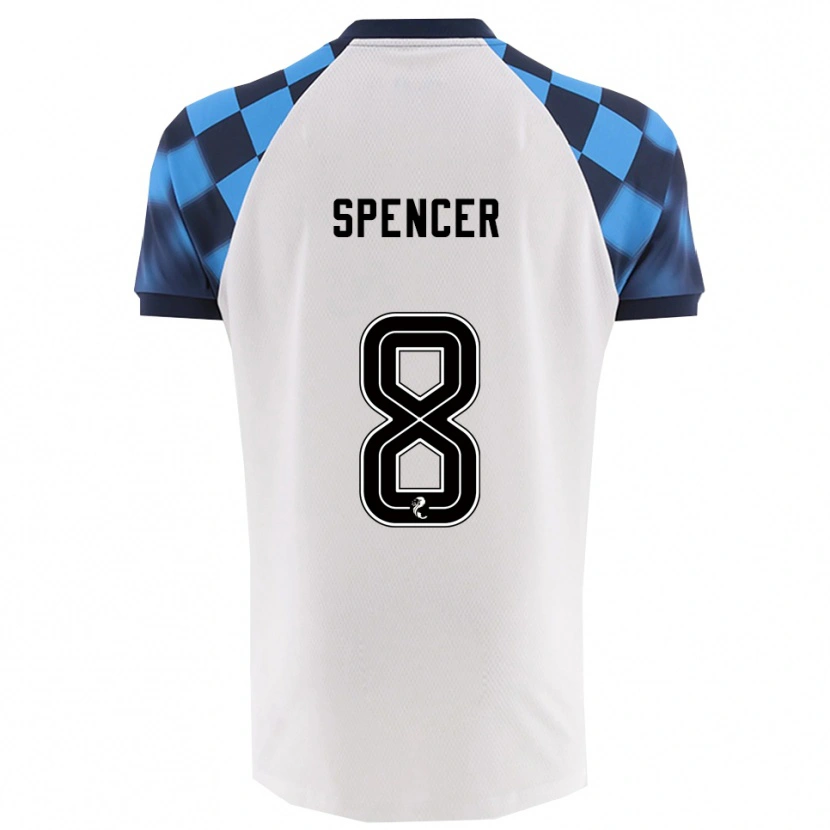 Danxen Dámské Brad Spencer #8 Bílá Nebesky Modrá Daleko Hráčské Dresy 2025/26 Dres