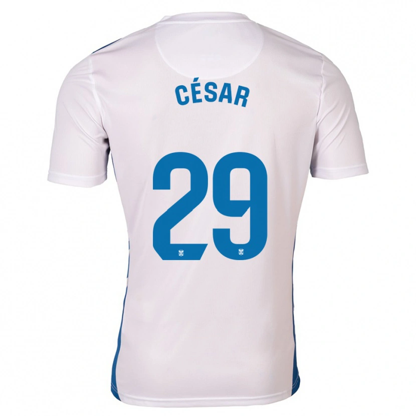 Danxen Dětské César Álvarez #29 Bílá Modrá Domů Hráčské Dresy 2025/26 Dres
