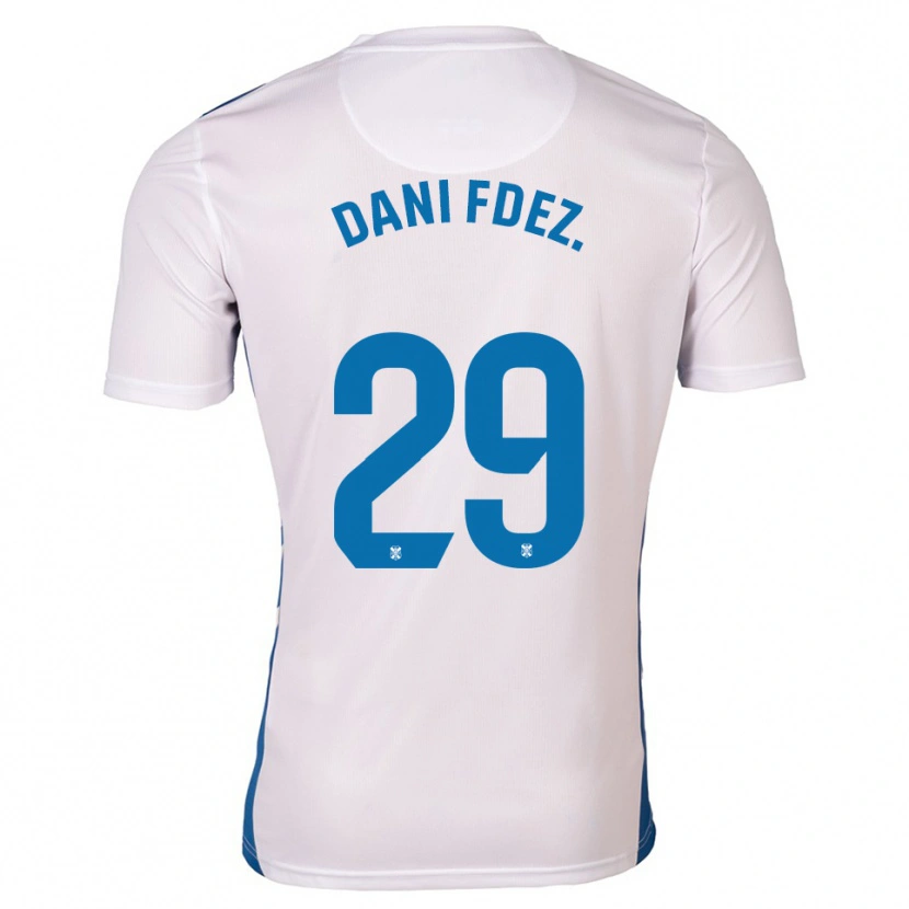 Danxen Dětské Dani Fernández #29 Bílá Modrá Domů Hráčské Dresy 2025/26 Dres
