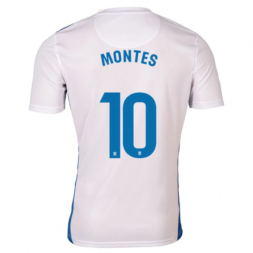Danxen Dětské Cris Montes #10 Bílá Modrá Domů Hráčské Dresy 2025/26 Dres