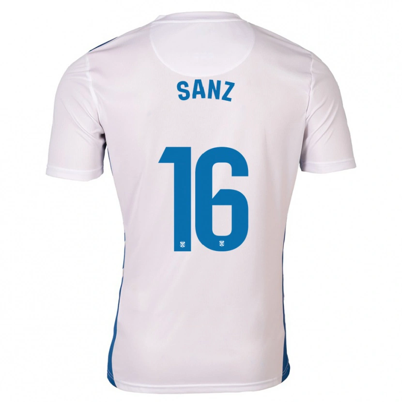 Danxen Dětské Aitor Sanz #16 Bílá Modrá Domů Hráčské Dresy 2025/26 Dres