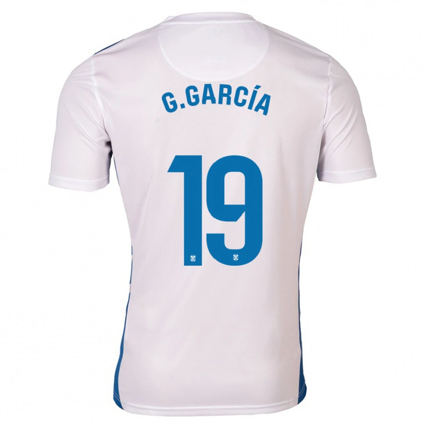Danxen Dětské Giovani García #19 Bílá Modrá Domů Hráčské Dresy 2025/26 Dres