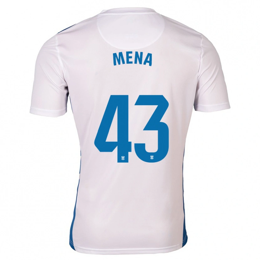 Danxen Dětské Denilson Mena #43 Bílá Modrá Domů Hráčské Dresy 2025/26 Dres