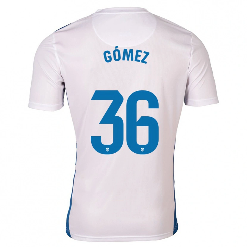 Danxen Dětské Yerover Gómez #36 Bílá Modrá Domů Hráčské Dresy 2025/26 Dres