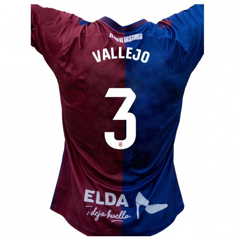 Danxen Dětské Jaime Vallejo #3 Modrá Červená Domů Hráčské Dresy 2025/26 Dres