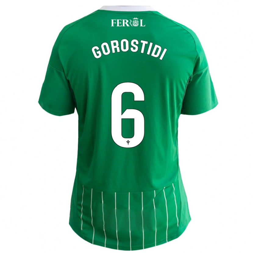 Danxen Dětské Ander Gorostidi #6 Zelená Bílá Domů Hráčské Dresy 2025/26 Dres