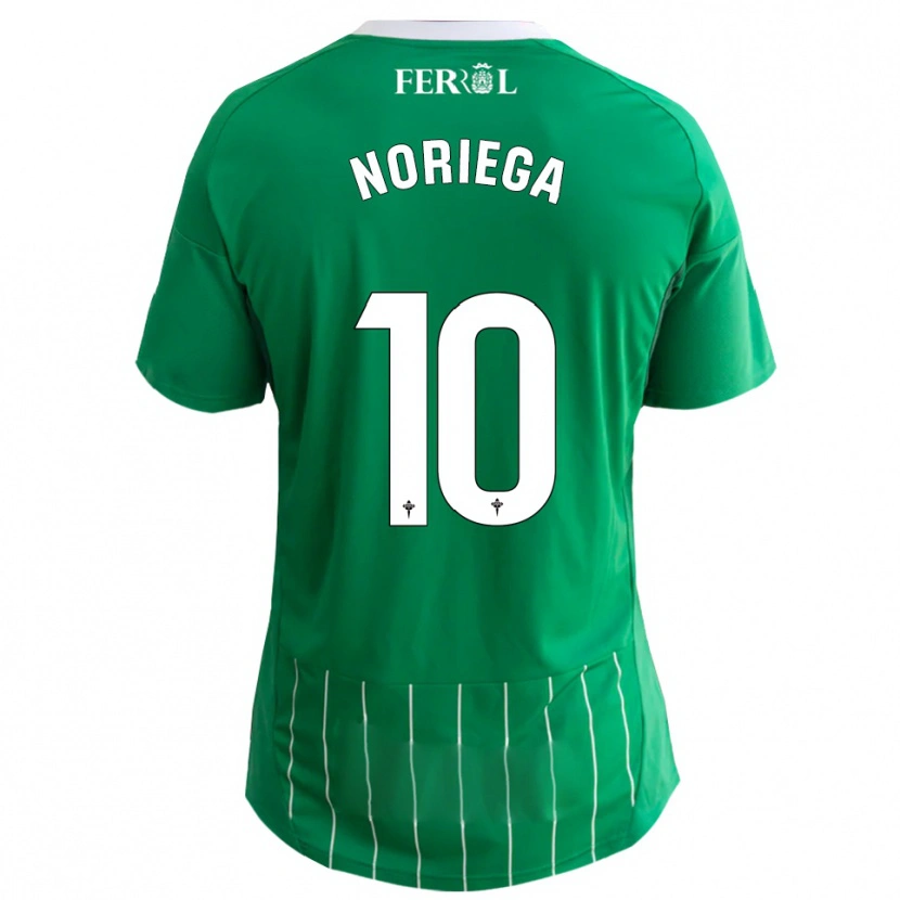 Danxen Dětské Jairo Noriega #10 Zelená Bílá Domů Hráčské Dresy 2025/26 Dres