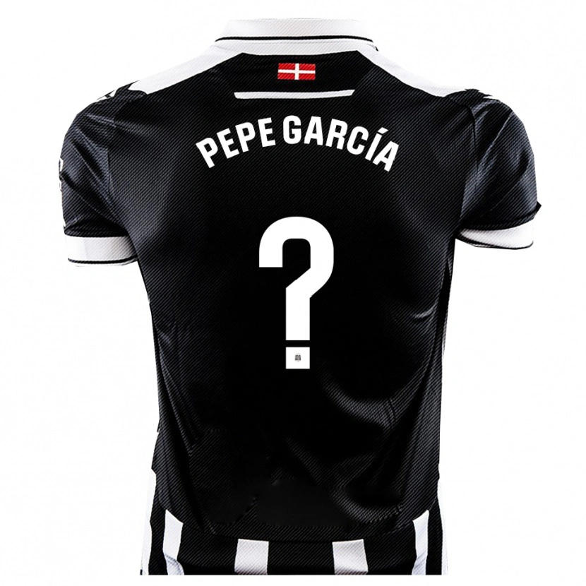 Danxen Dětské Pepe García #0 Černá Bílá Domů Hráčské Dresy 2025/26 Dres