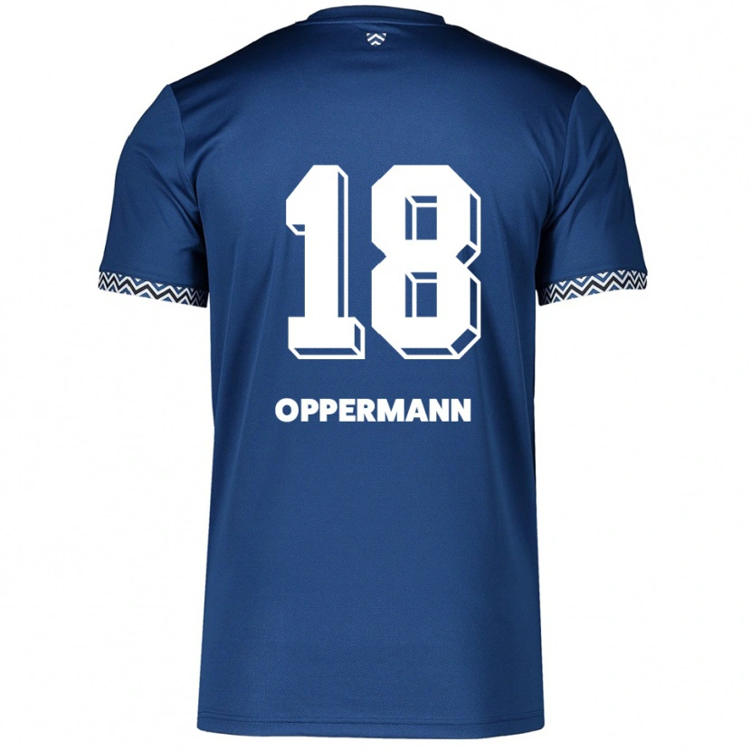 Danxen Dětské Leo Oppermann #18 Námořnická Bílá Domů Hráčské Dresy 2025/26 Dres
