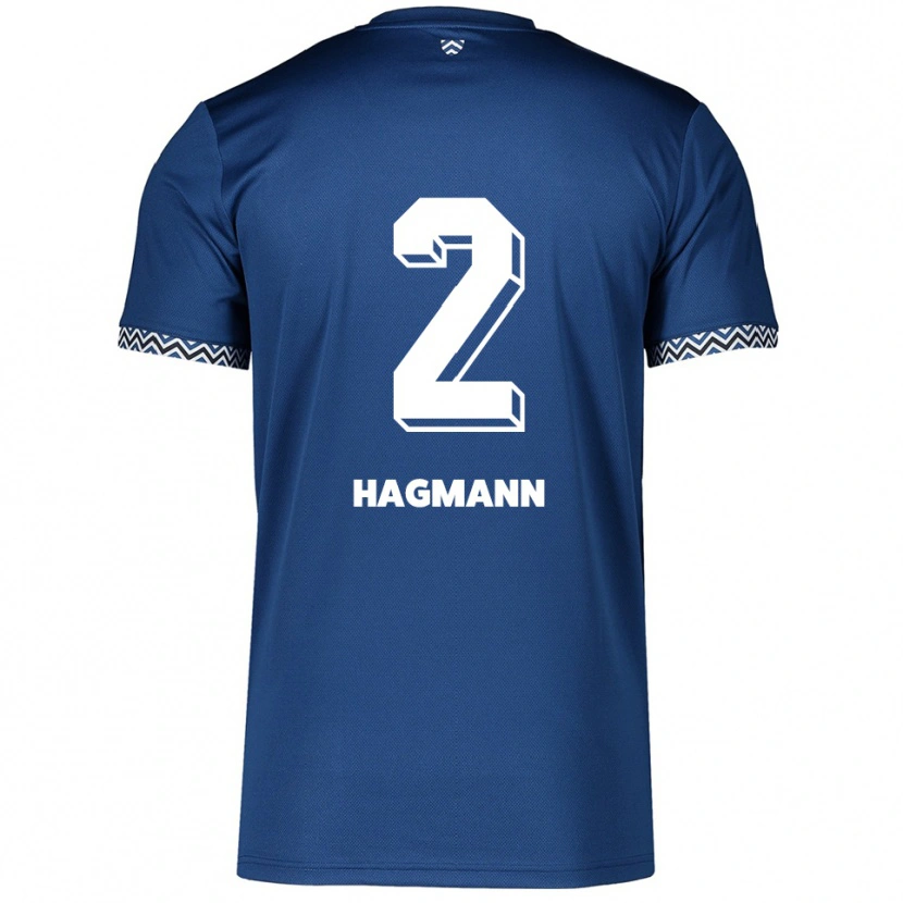 Danxen Dětské Felix Hagmann #2 Námořnická Bílá Domů Hráčské Dresy 2025/26 Dres