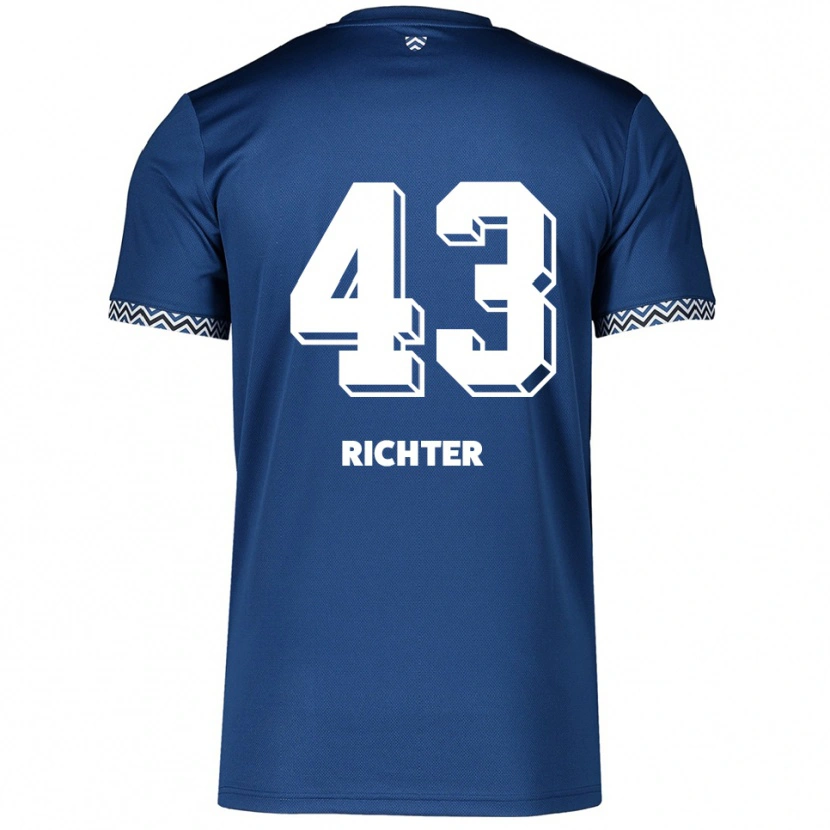 Danxen Dětské Daniel Richter #43 Námořnická Bílá Domů Hráčské Dresy 2025/26 Dres