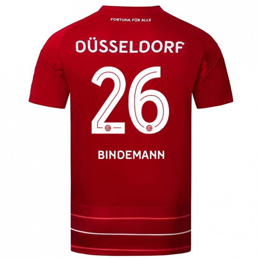 Danxen Dětské Deniz Bindemann #26 Červená Bílá Domů Hráčské Dresy 2025/26 Dres