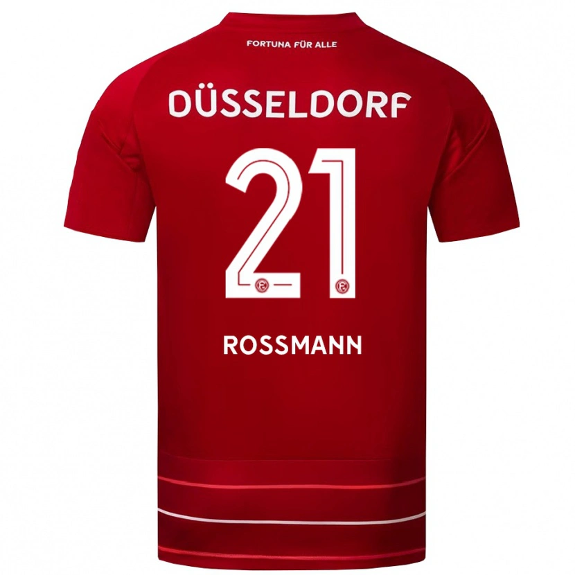 Danxen Dětské Tim Rossmann #21 Červená Bílá Domů Hráčské Dresy 2025/26 Dres