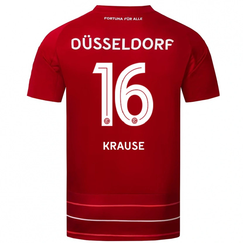 Danxen Dětské Arno Krause #16 Červená Bílá Domů Hráčské Dresy 2025/26 Dres