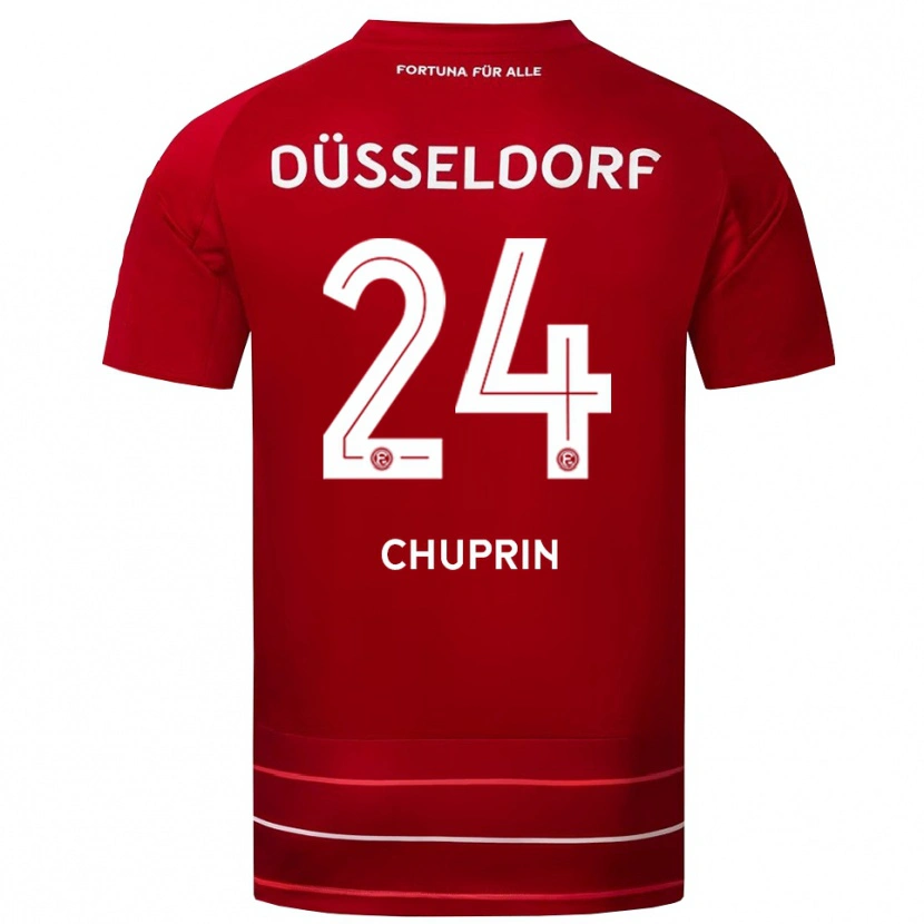 Danxen Dětské Ivan Chuprin #24 Červená Bílá Domů Hráčské Dresy 2025/26 Dres
