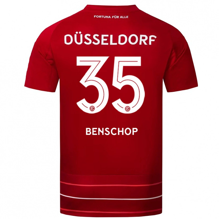 Danxen Dětské Charlison Benschop #35 Červená Bílá Domů Hráčské Dresy 2025/26 Dres