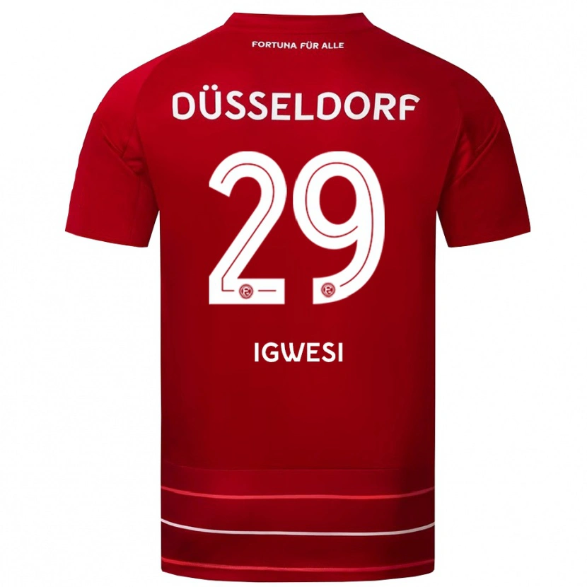 Danxen Dětské Tyrese Igwesi #29 Červená Bílá Domů Hráčské Dresy 2025/26 Dres