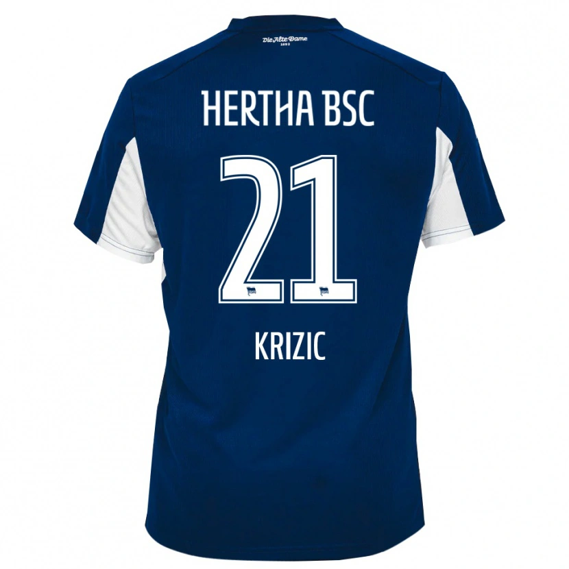 Danxen Dětské Ivan Krizic #21 Bílá Modrá Domů Hráčské Dresy 2025/26 Dres