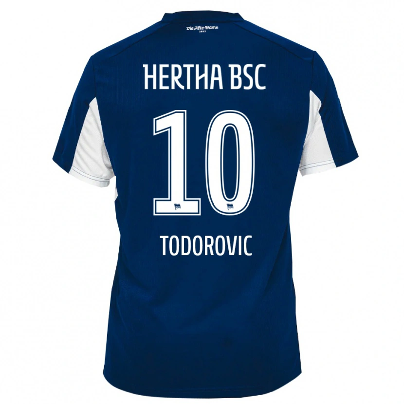 Danxen Dětské Kian Todorovic #10 Bílá Modrá Domů Hráčské Dresy 2025/26 Dres
