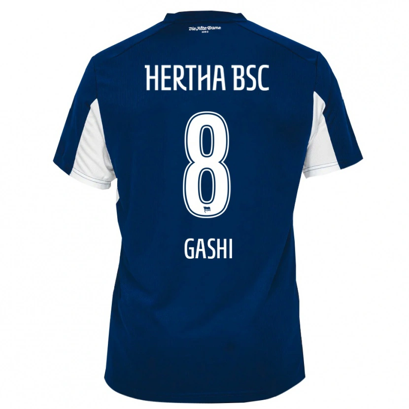 Danxen Dětské Diart Gashi #8 Bílá Modrá Domů Hráčské Dresy 2025/26 Dres
