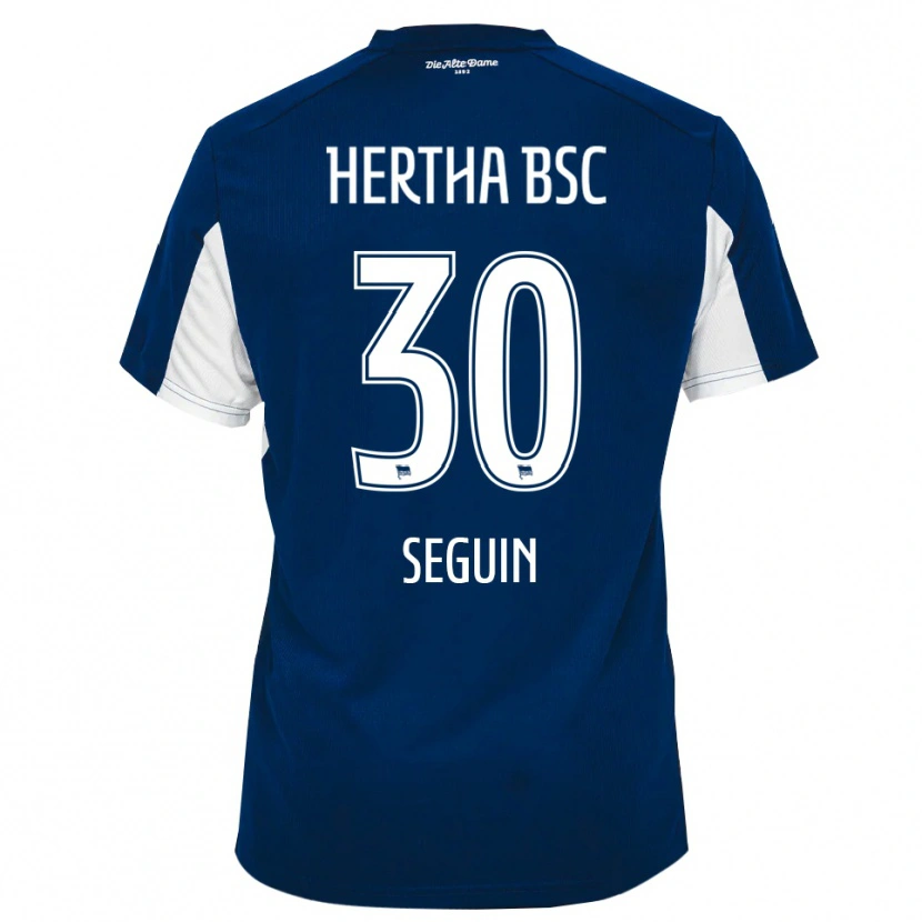 Danxen Dětské Paul Seguin #30 Bílá Modrá Domů Hráčské Dresy 2025/26 Dres