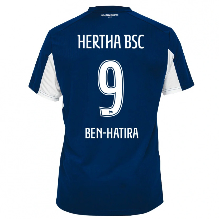 Danxen Dětské Aslam Ben-Hatira #9 Bílá Modrá Domů Hráčské Dresy 2025/26 Dres