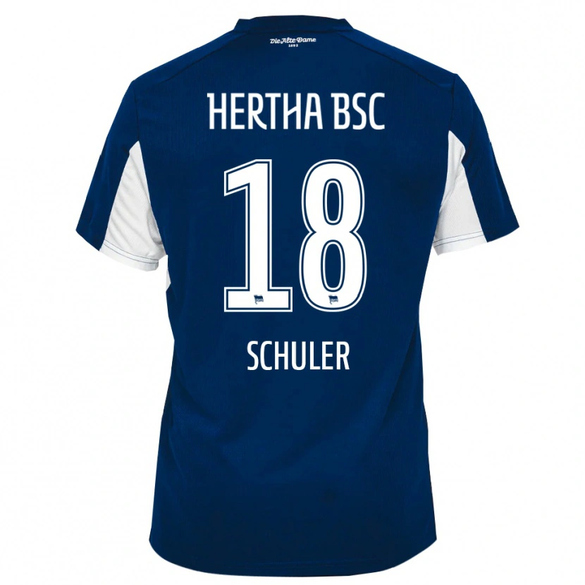 Danxen Dětské Luca Schuler #18 Bílá Modrá Domů Hráčské Dresy 2025/26 Dres
