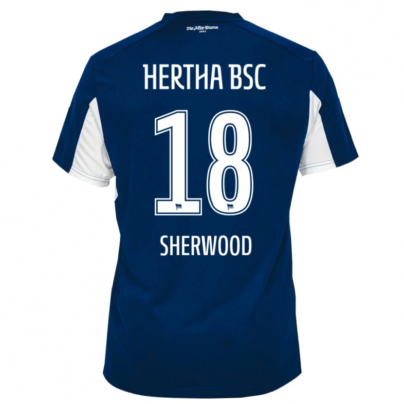 Danxen Dětské Jaime Sherwood #18 Bílá Modrá Domů Hráčské Dresy 2025/26 Dres