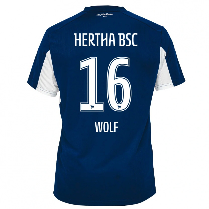 Danxen Dětské Colin Wolf #16 Bílá Modrá Domů Hráčské Dresy 2025/26 Dres