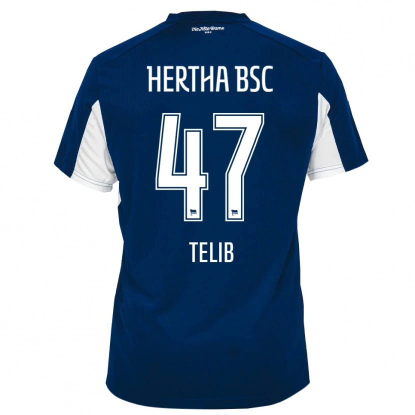 Danxen Dětské Selim Telib #47 Bílá Modrá Domů Hráčské Dresy 2025/26 Dres